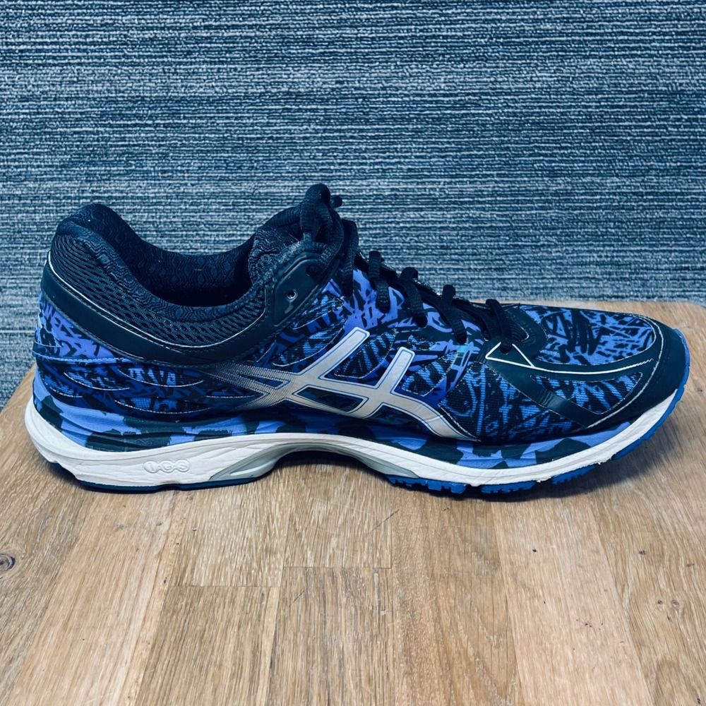 Asics Gel-Cumulus 17 Running Shoes Mens 12.5 Blue Black Graphic Sneakers T5E3N - Picture 7 of 12